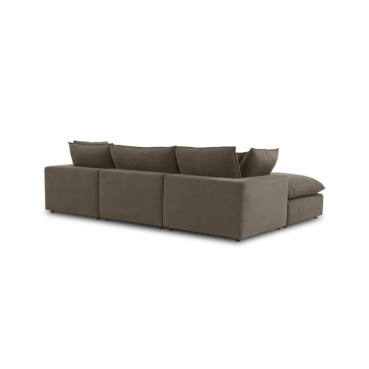 Cali 4-Piece Chocolate Brown Performance Velvet Sectional by TOV Furniture – photo 4 of 6