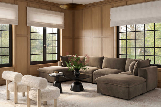 Cali Chocolate Brown Performance Velvet Ottoman by TOV Furniture – photo 5 of 5