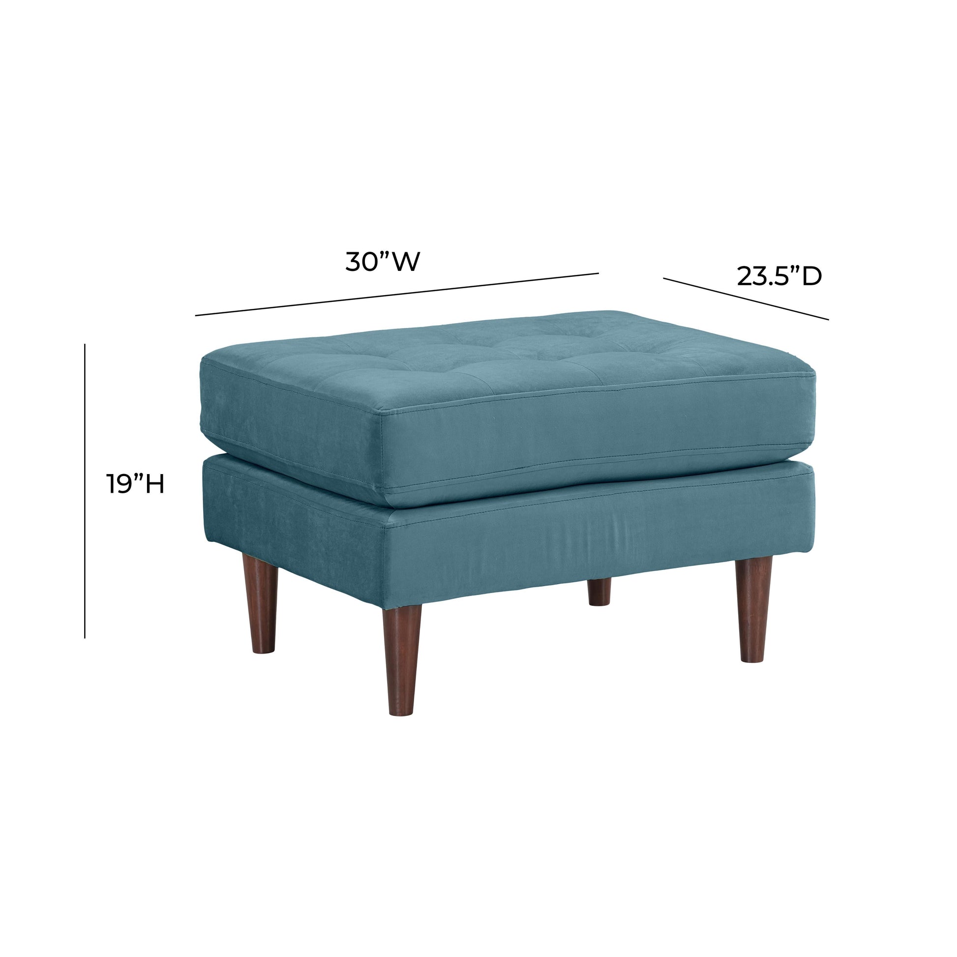 Cave Velvet Ottoman Ren L01140