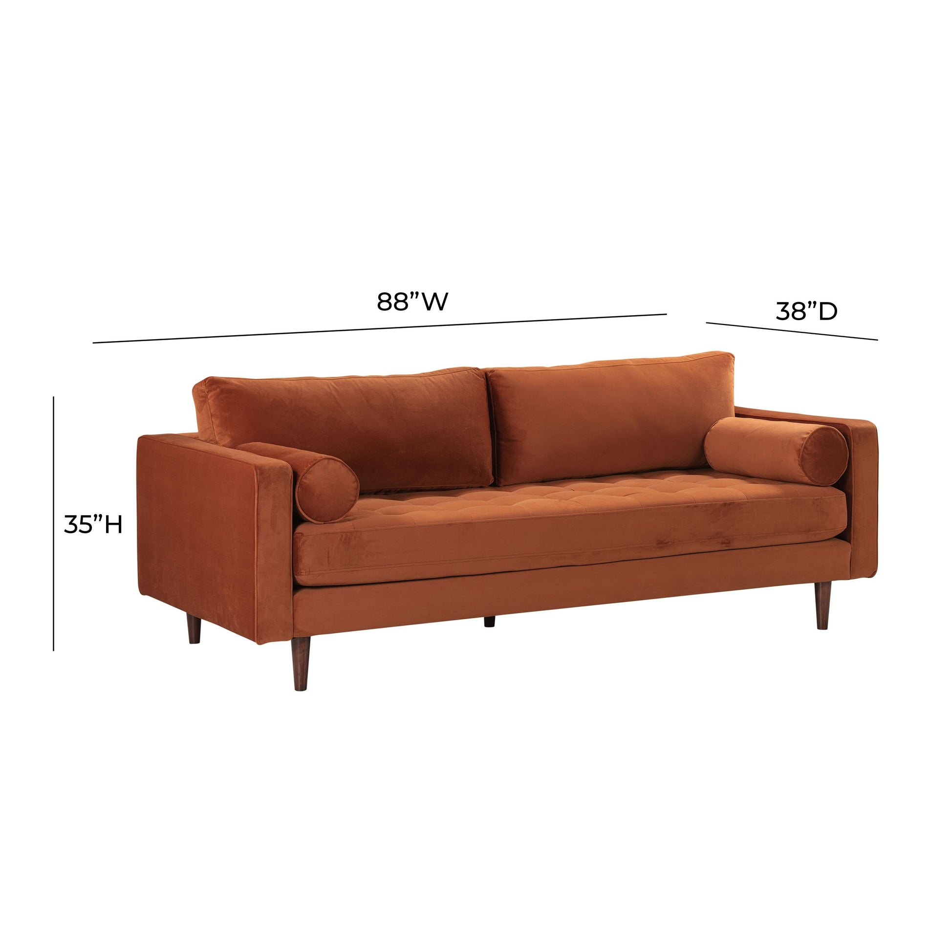 Cave 88 Velvet Sofa Ren L01143