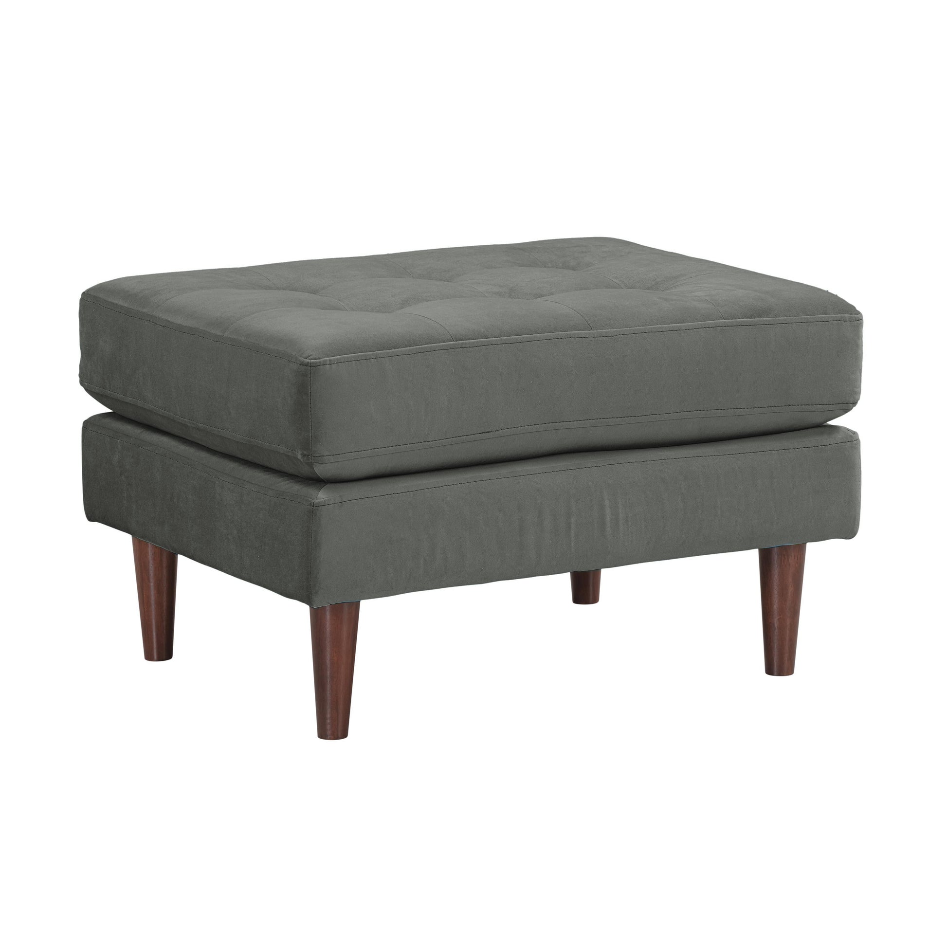 Cave Performance Velvet Ottoman Grey by Tov Furniture