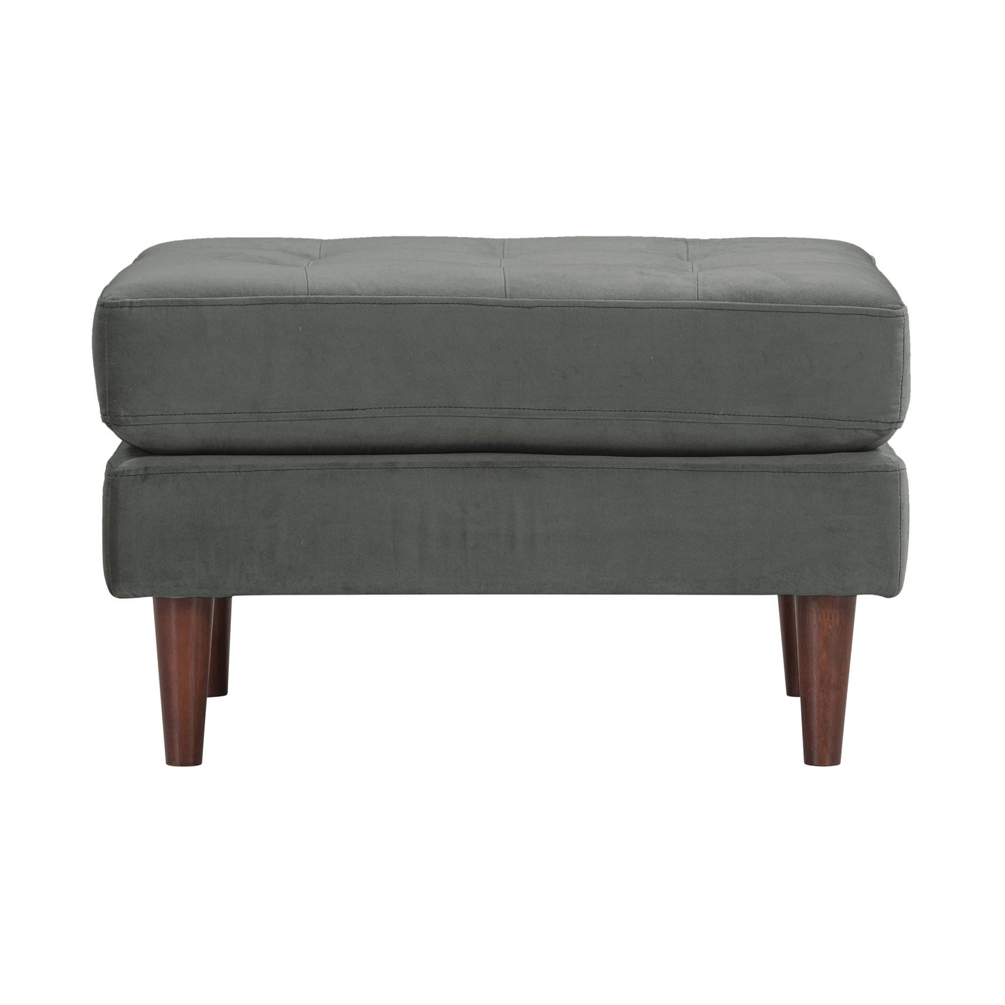Cave Performance Velvet Ottoman Grey by Tov Furniture