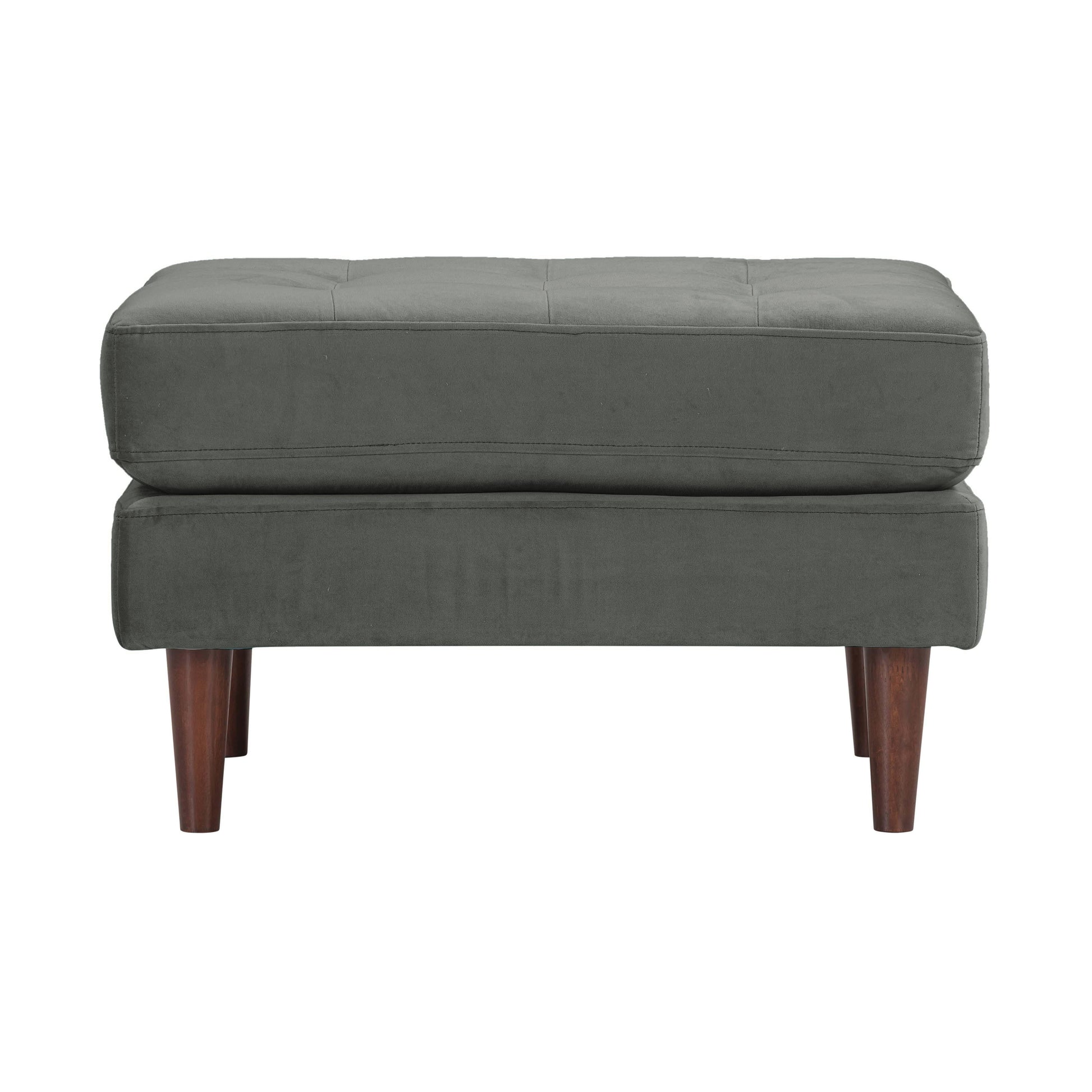 Cave Performance Velvet Ottoman Grey by Tov Furniture