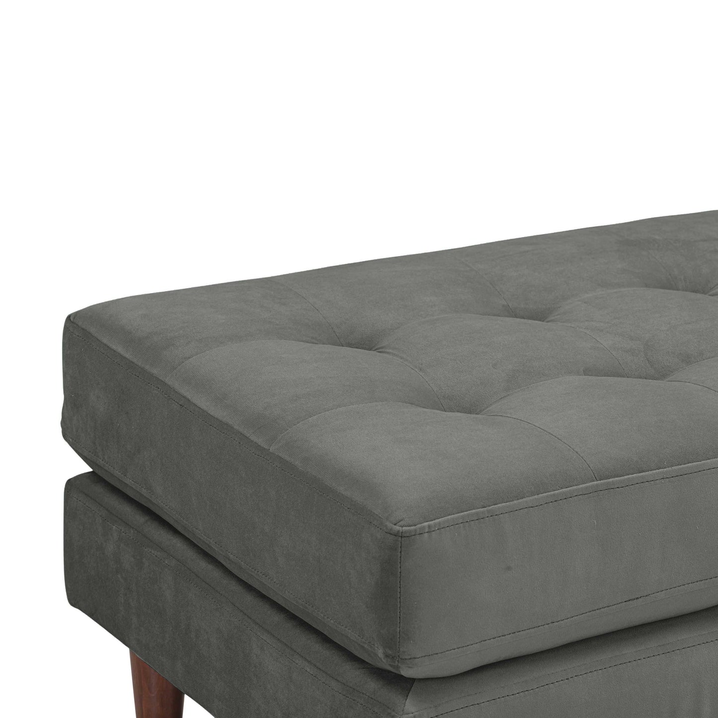 Cave Performance Velvet Ottoman Grey by Tov Furniture