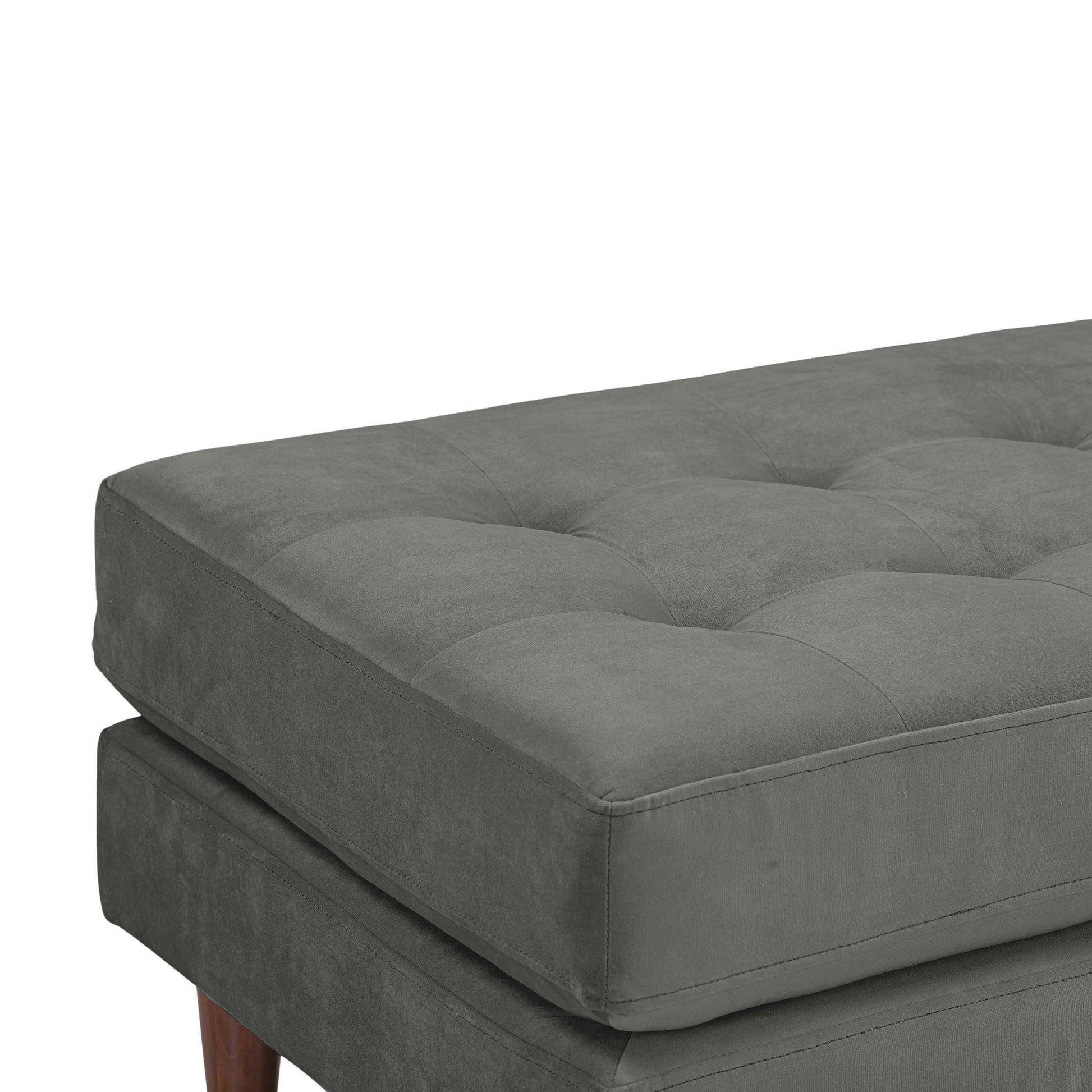 Cave Performance Velvet Ottoman Grey by Tov Furniture