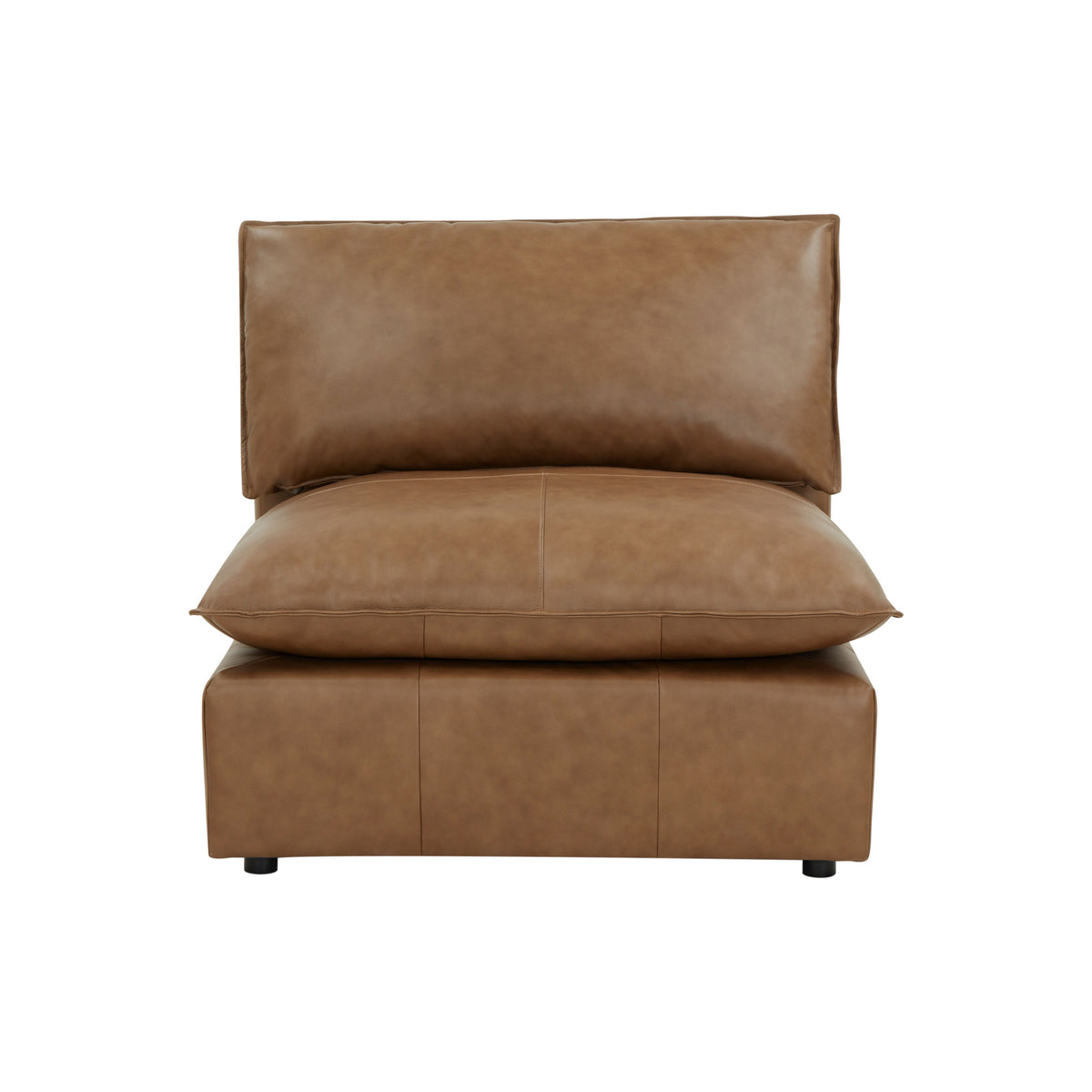 Cali Brown Leather Modular Armless Chair by TOV Furniture – photo 8 of 10
