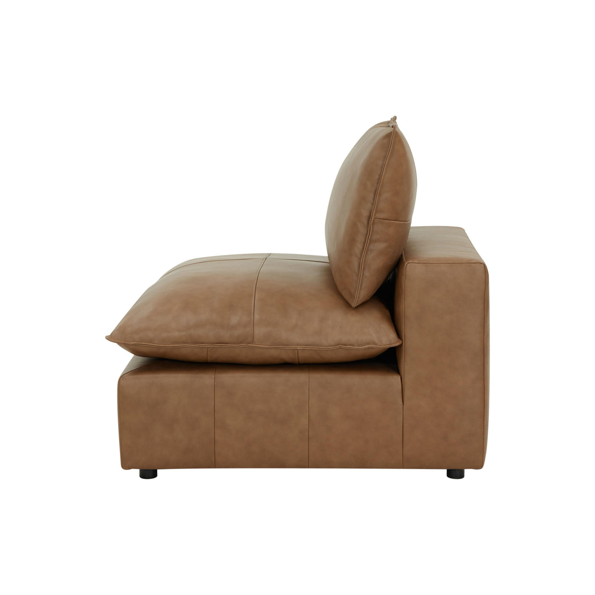 Cali Brown Leather Modular Armless Chair by TOV Furniture – photo 10 of 10