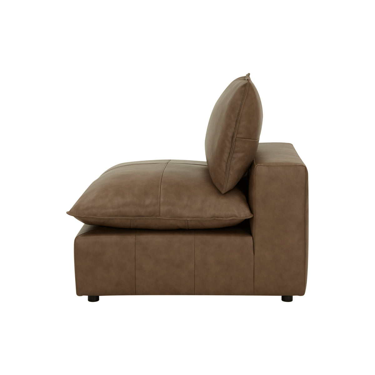 Cali Brown Leather Modular Armless Chair by TOV Furniture – photo 3 of 10