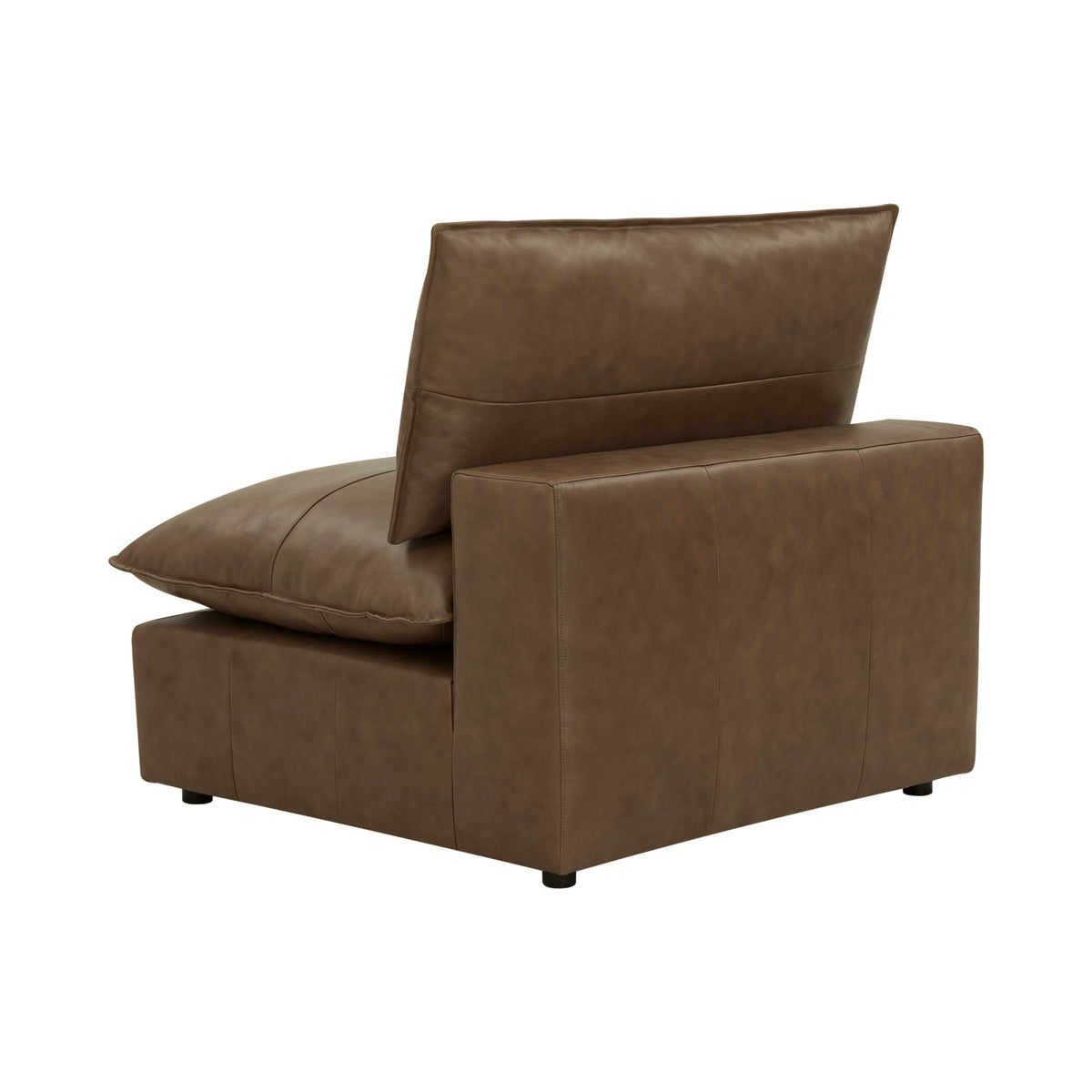 Cali Brown Leather Modular Armless Chair by TOV Furniture – photo 4 of 10