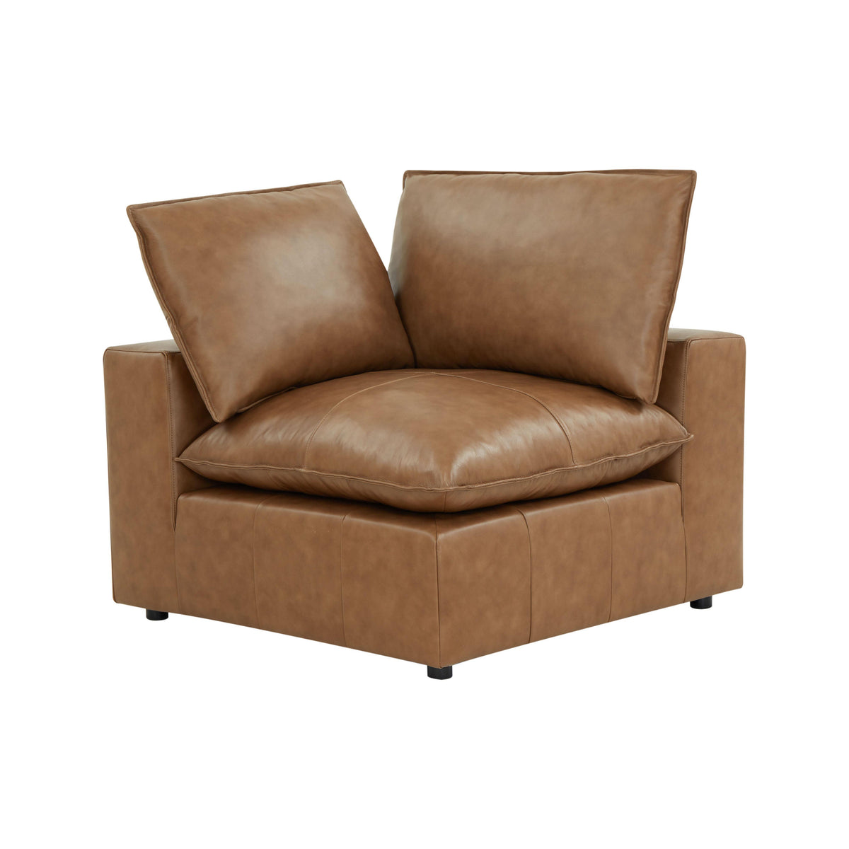 Cali Brown Leather Modular Corner Chair by TOV Furniture – photo 7 of 10