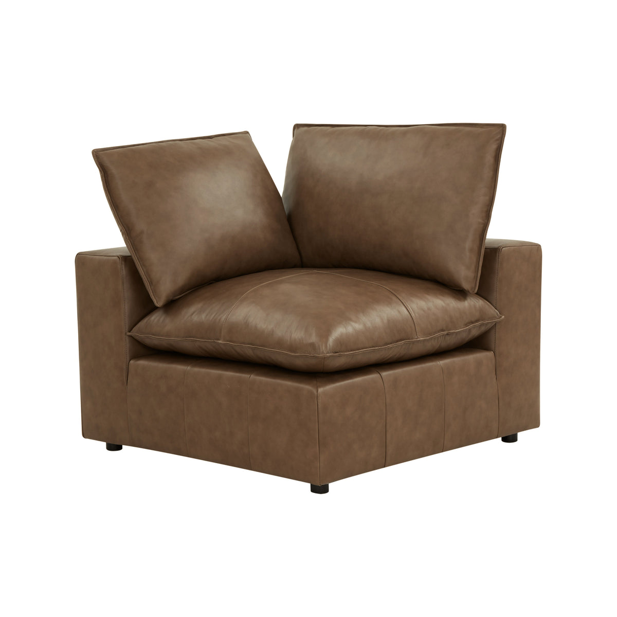 Cali Brown Leather Modular Corner Chair by TOV Furniture – photo 1 of 10