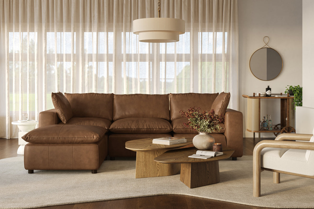 Cali 4-Piece Brown Leather Modular Sectional by TOV Furniture – photo 2 of 10