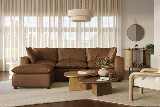 Cali 4-Piece Brown Leather Modular Sectional by TOV Furniture – photo 2 of 10