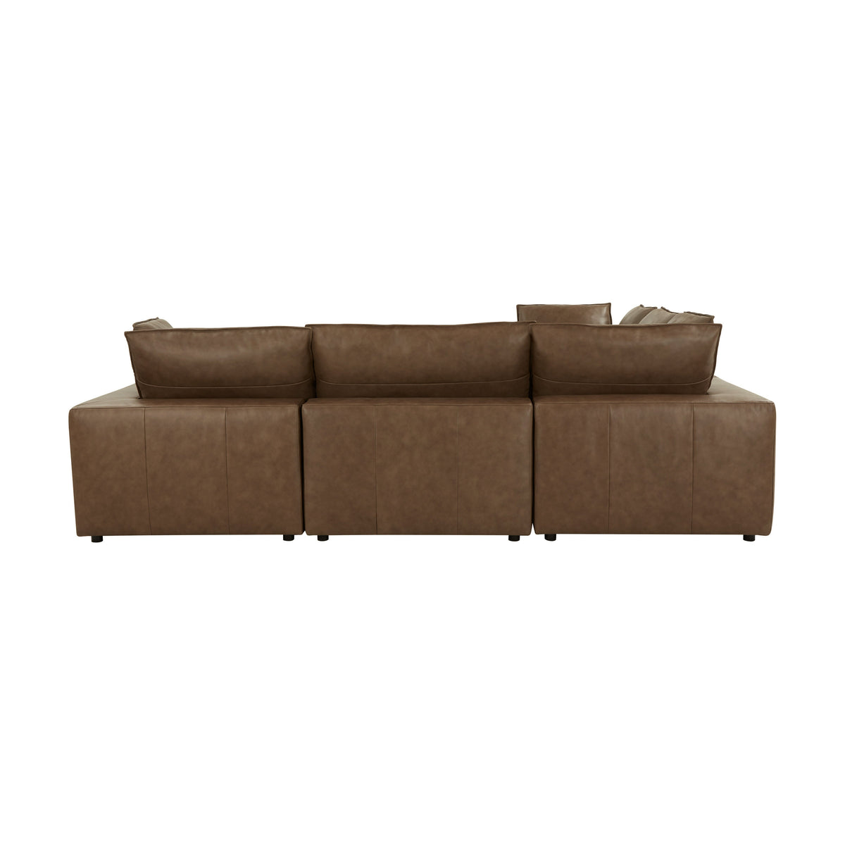Cali 5-Piece Brown Leather Modular L-Sectional by TOV Furniture – photo 5 of 10