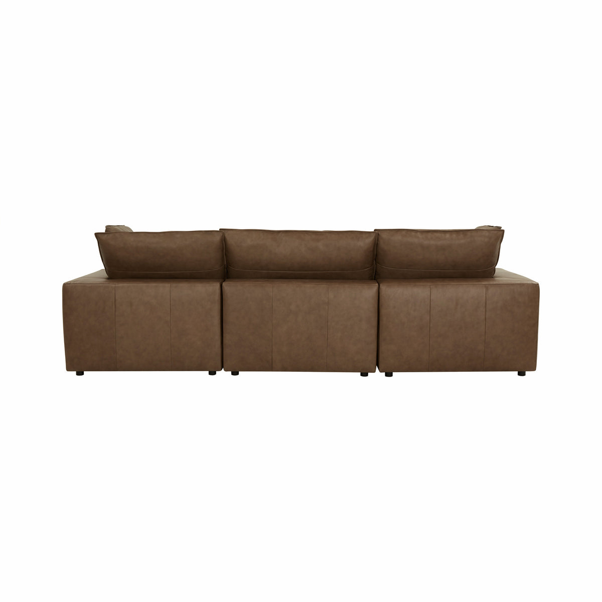 Cali 4-Piece Brown Leather Modular Sectional by TOV Furniture – photo 5 of 10