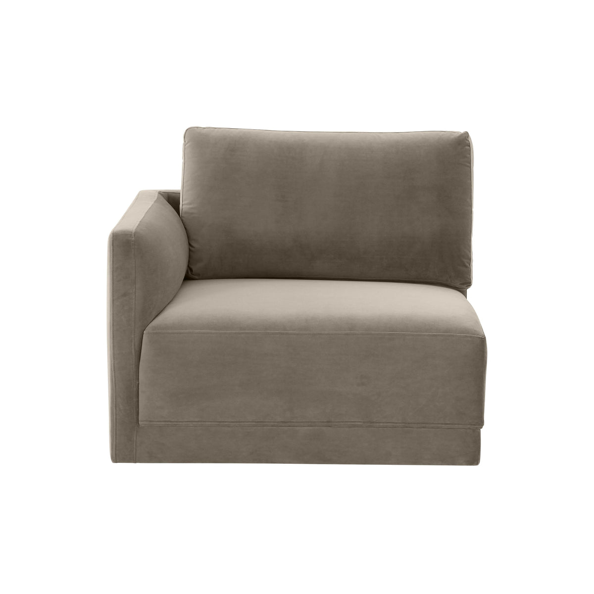 Willow Taupe Performance Velvet Modular LAF Corner Chair by TOV Furniture – photo 3 of 6