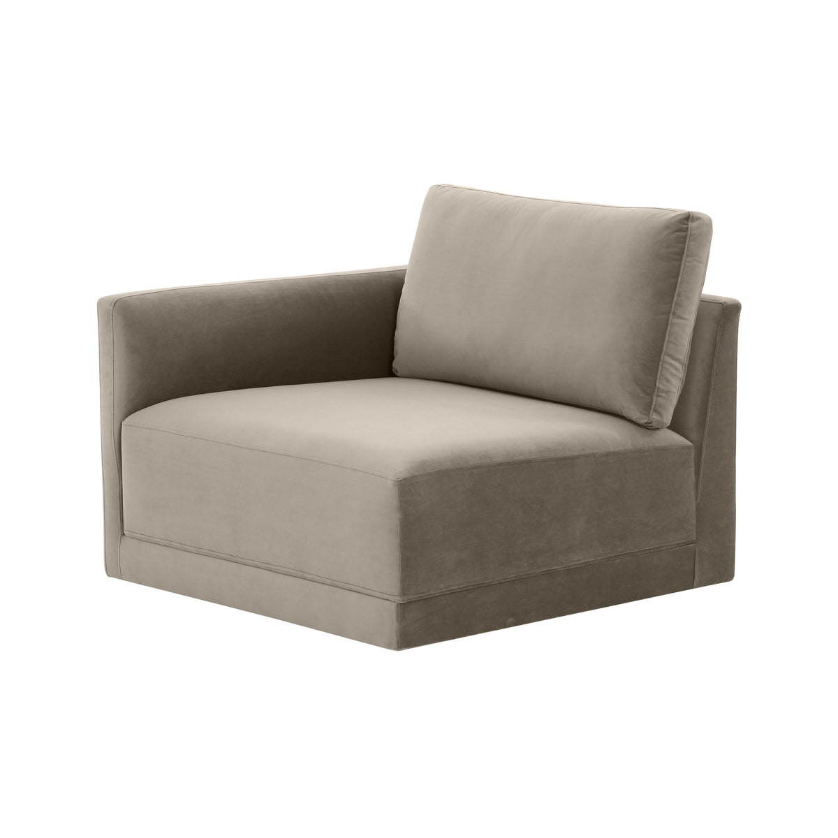 Willow Taupe Performance Velvet Modular LAF Corner Chair by TOV Furniture – photo 4 of 6