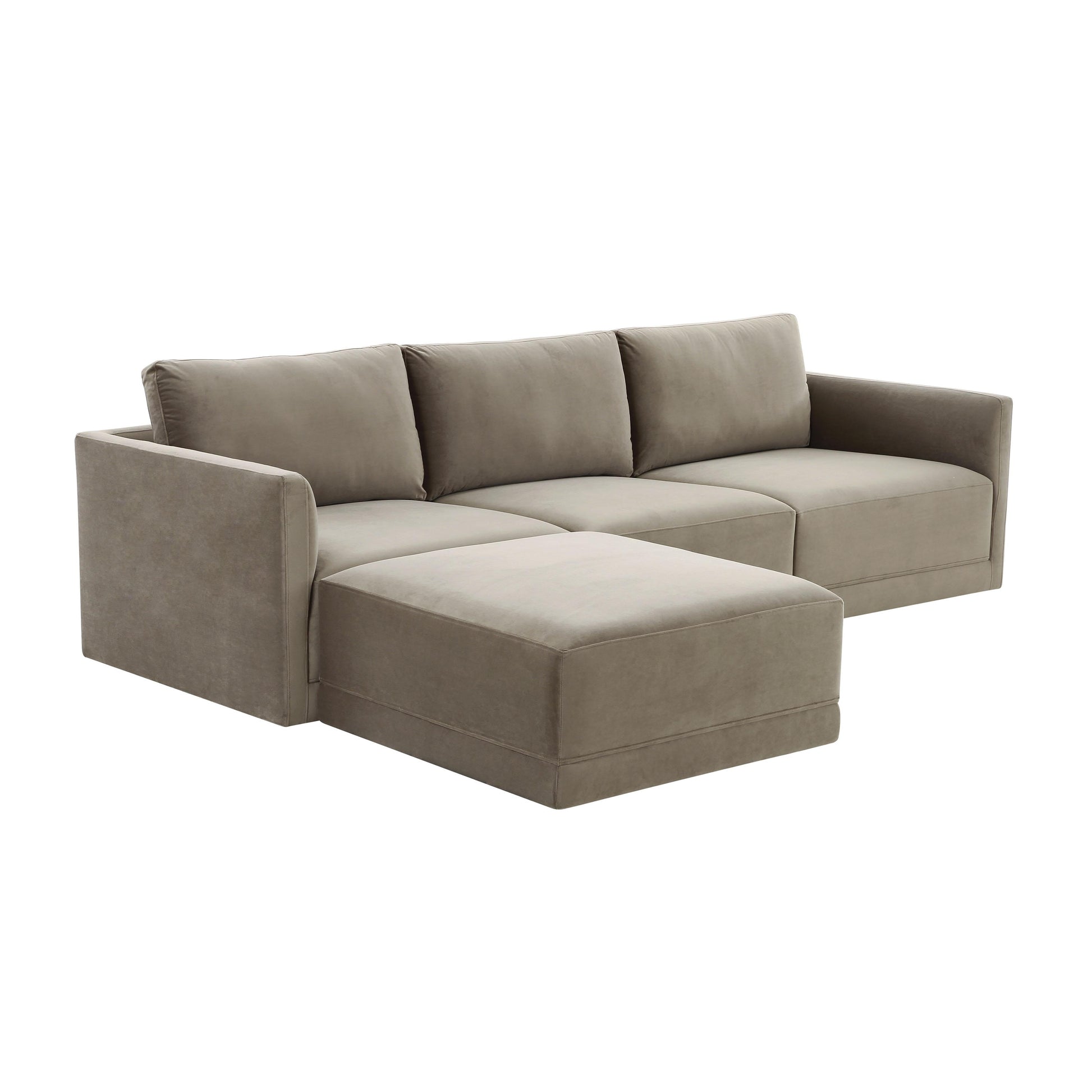 Willow 4 Piece Velvet Modular Sectional Ren L03140 Sec