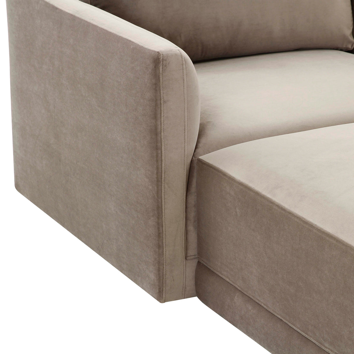 Willow Taupe Performance Velvet Modular Sectional by TOV Furniture – photo 5 of 6