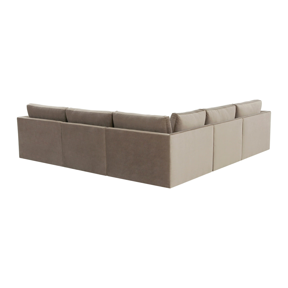 Willow Taupe Performance Velvet Modular L Sectional by TOV Furniture – photo 4 of 6
