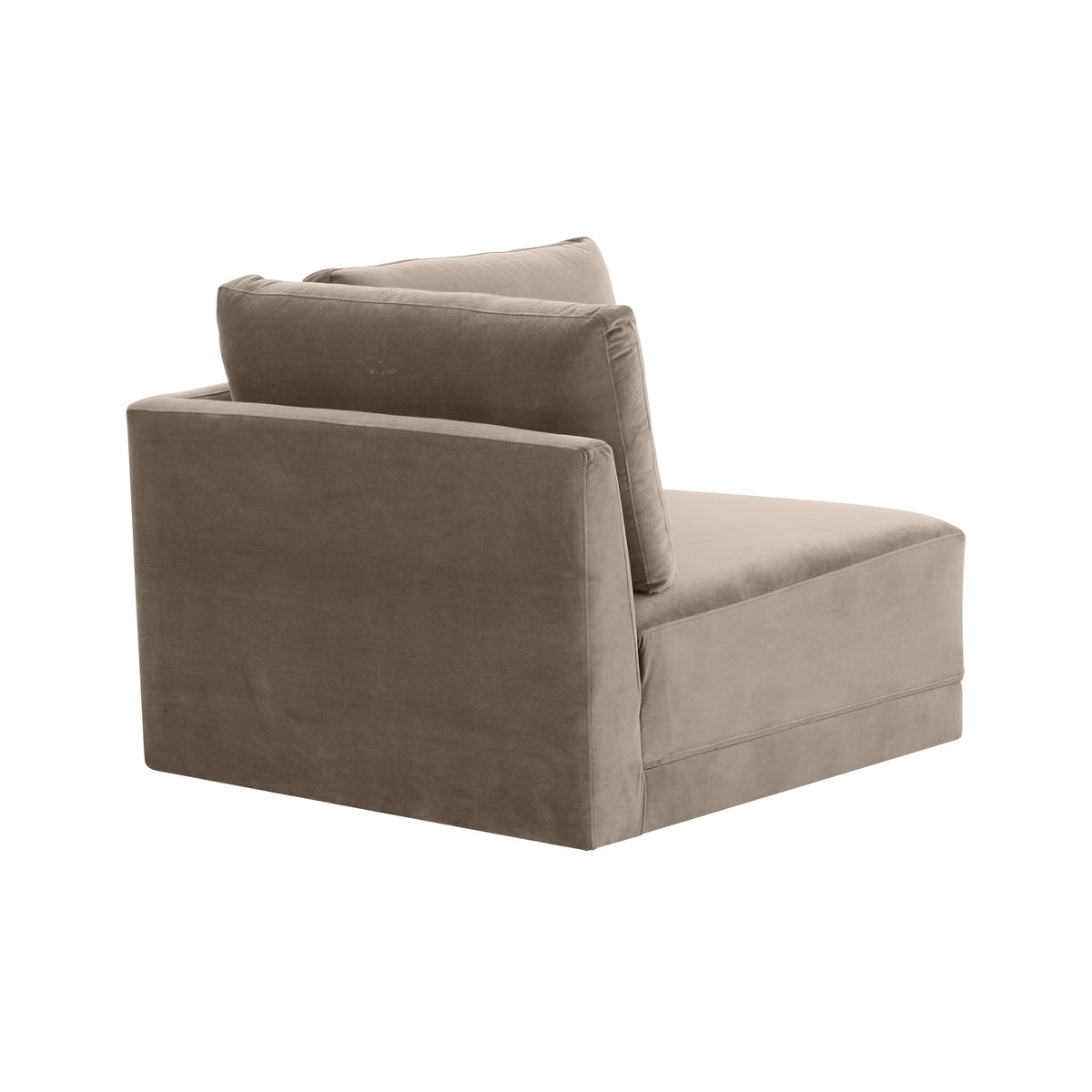 Willow Taupe Performance Velvet Modular Corner Chair by TOV Furniture – photo 3 of 7
