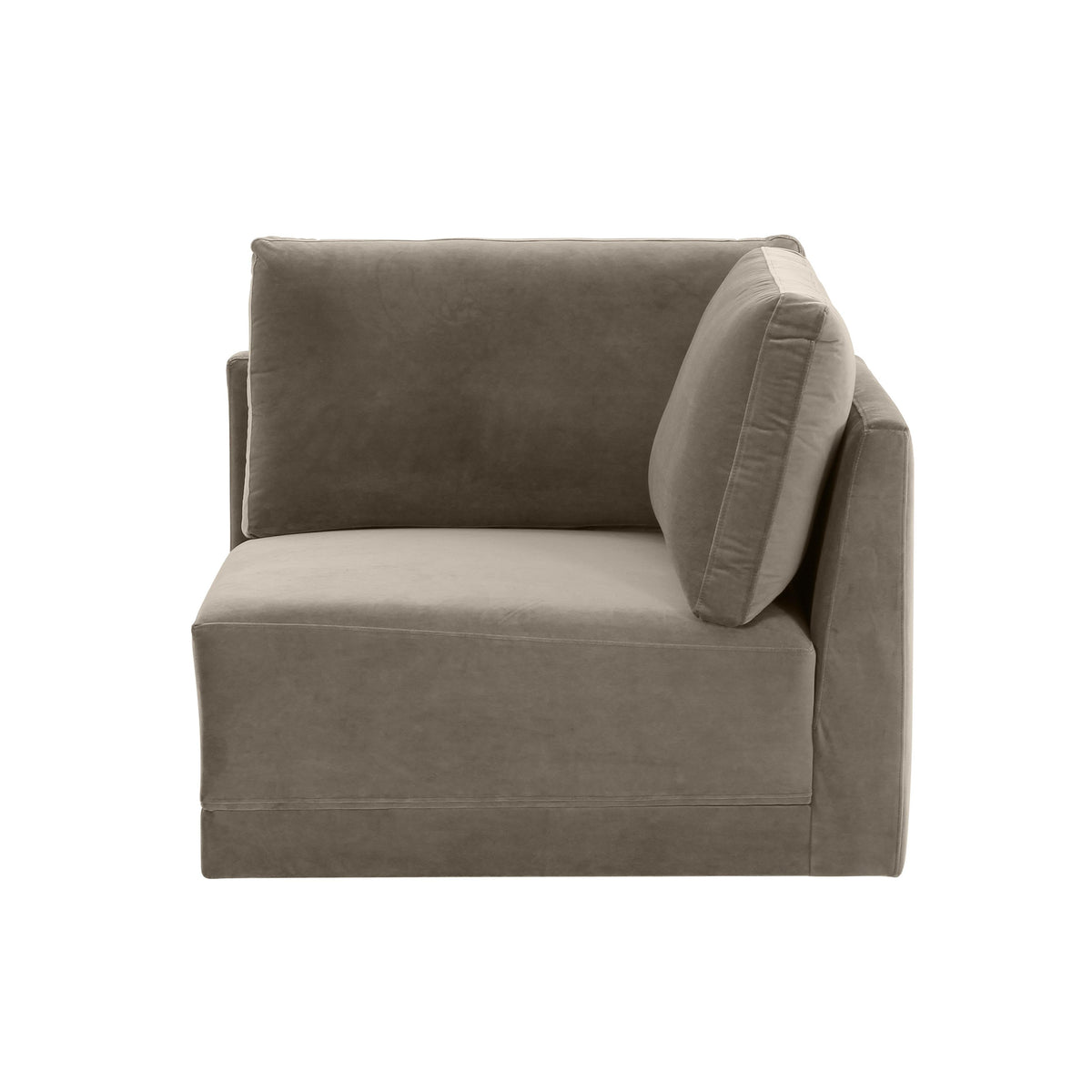 Willow Taupe Performance Velvet Modular Corner Chair by TOV Furniture – photo 4 of 7