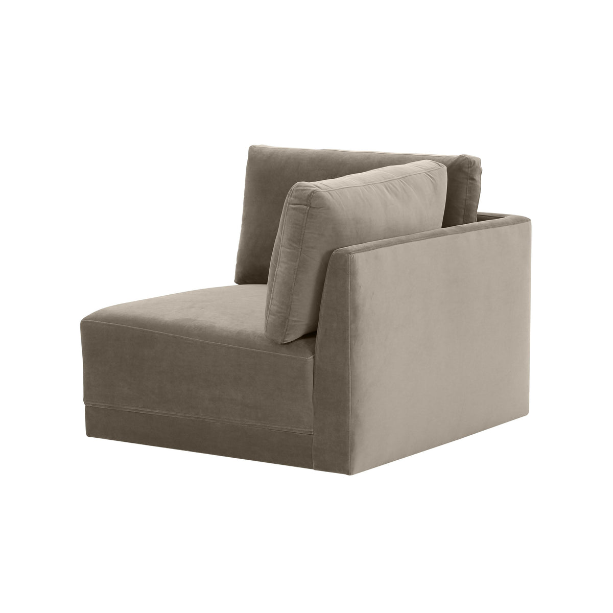 Willow Taupe Performance Velvet Modular Corner Chair by TOV Furniture – photo 5 of 7
