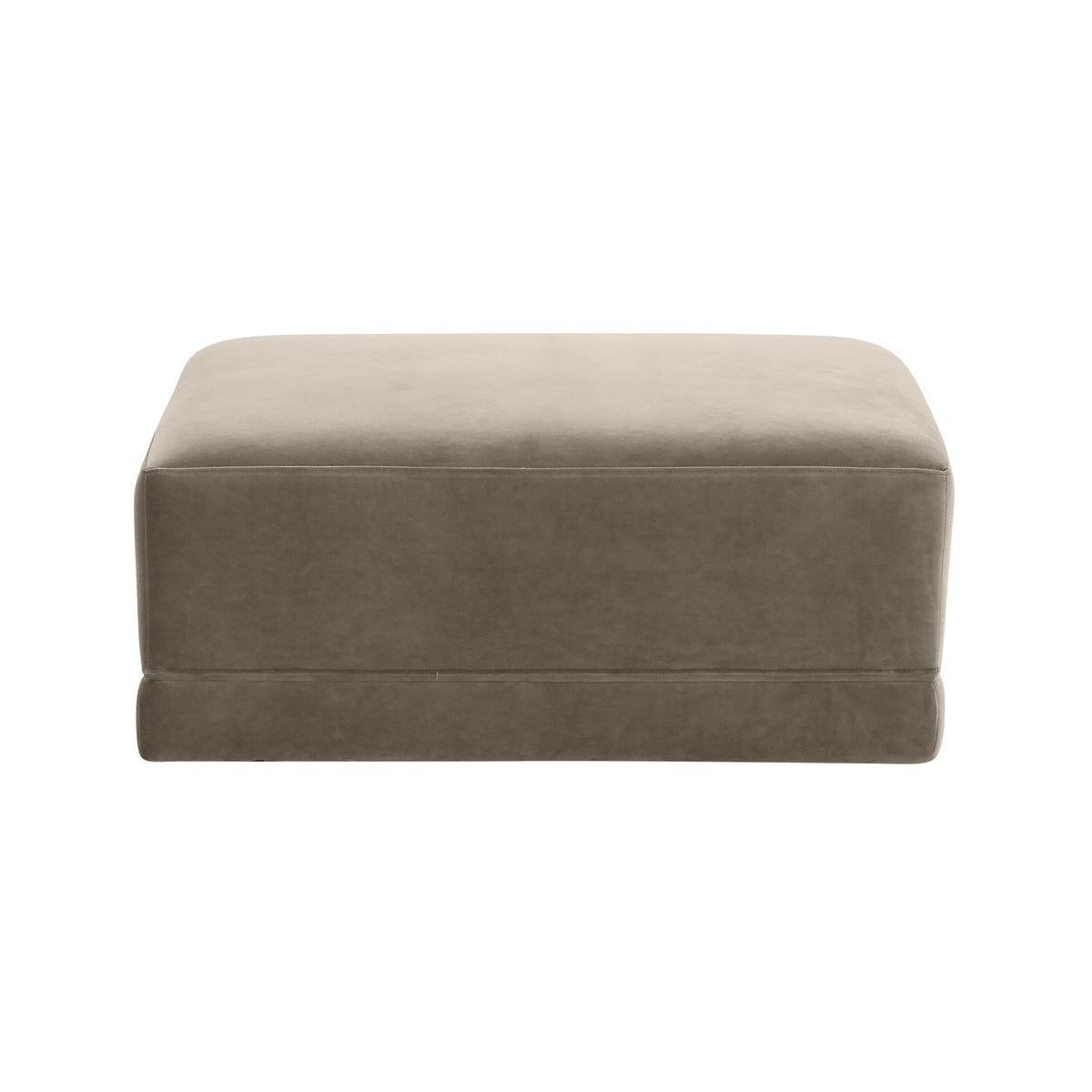 Willow Taupe Performance Velvet Ottoman by TOV Furniture – photo 3 of 4