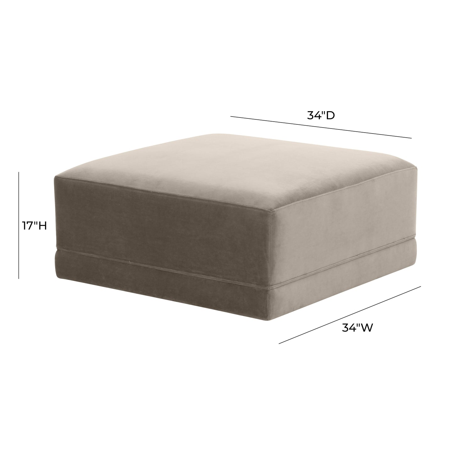 Willow Velvet Modular Ottoman Ren L03121
