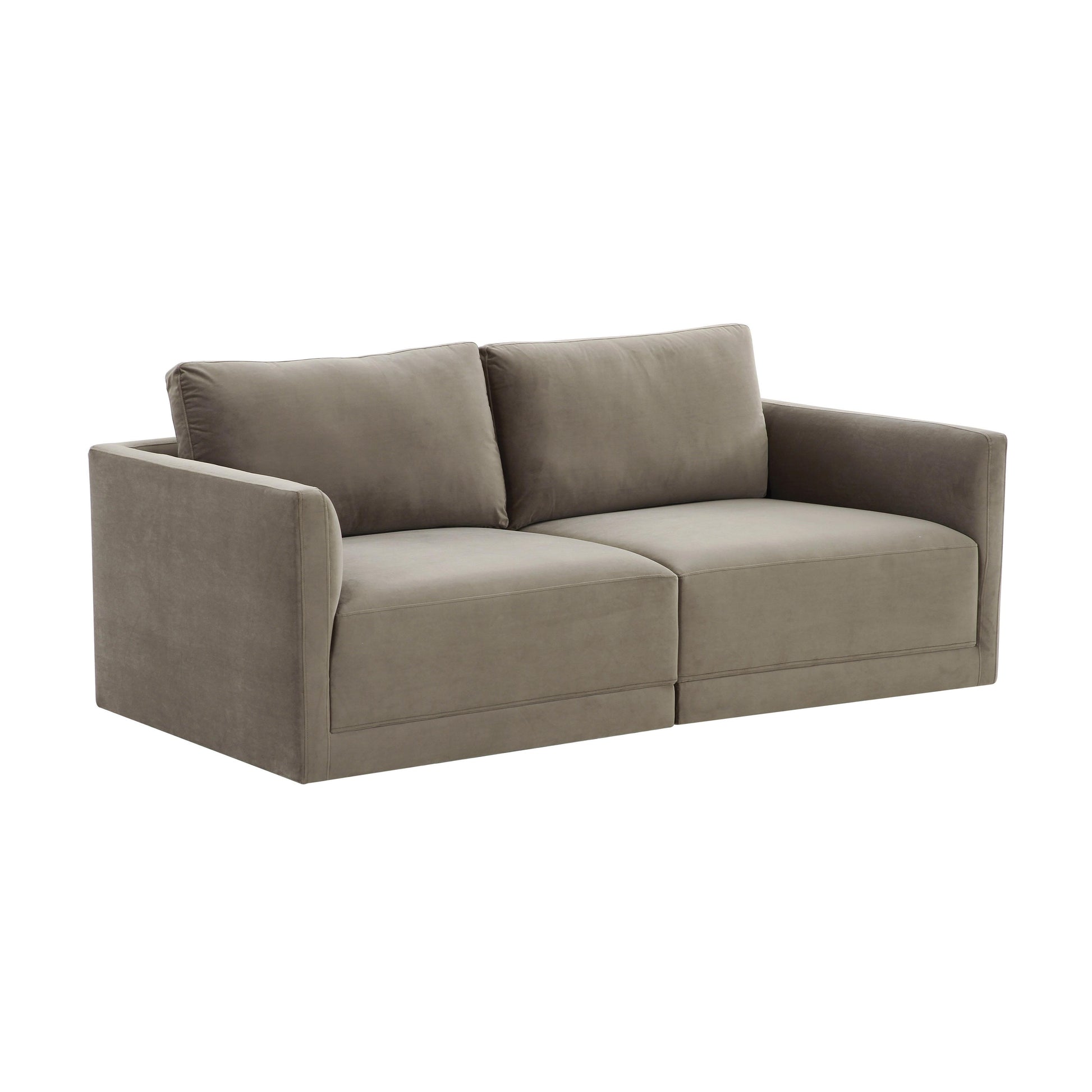 Willow 74 Velvet Modular Loveseat Ren L03112