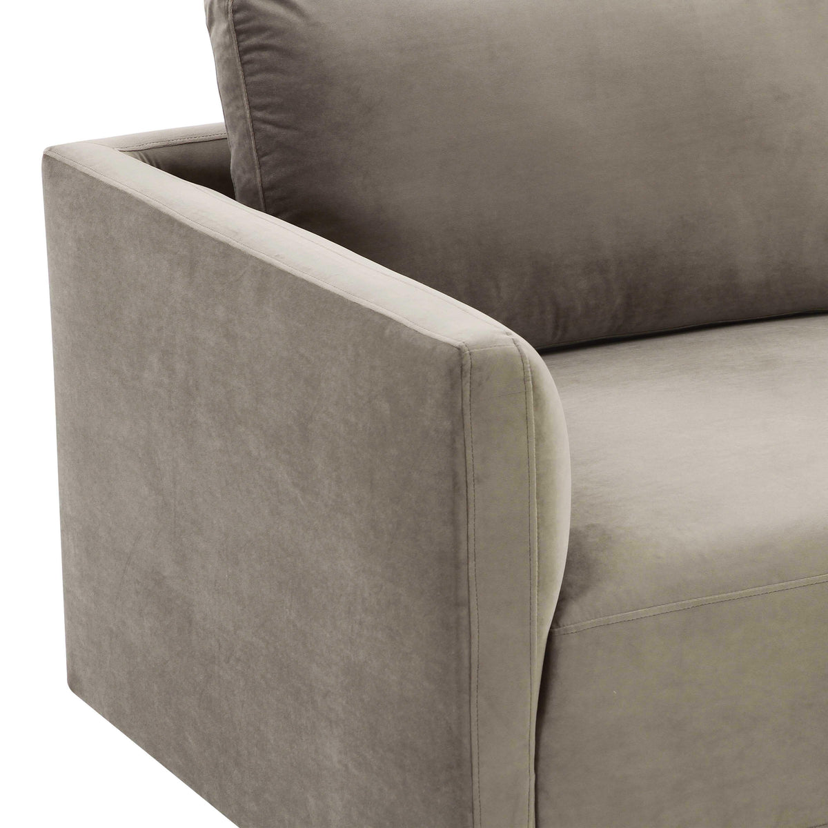 Willow Taupe Performance Velvet Modular Loveseat by TOV Furniture – photo 5 of 6