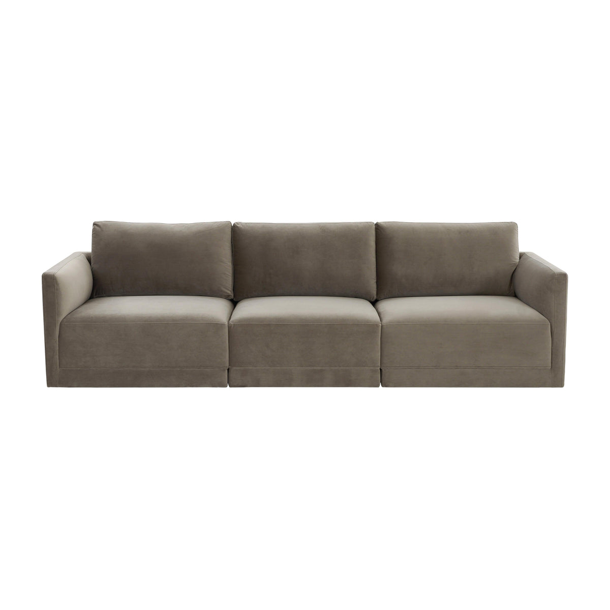 Willow Taupe Performance Velvet Modular Sofa by TOV Furniture – photo 3 of 6