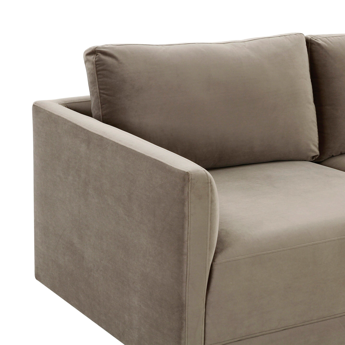 Willow Taupe Performance Velvet Modular Sofa by TOV Furniture – photo 5 of 6
