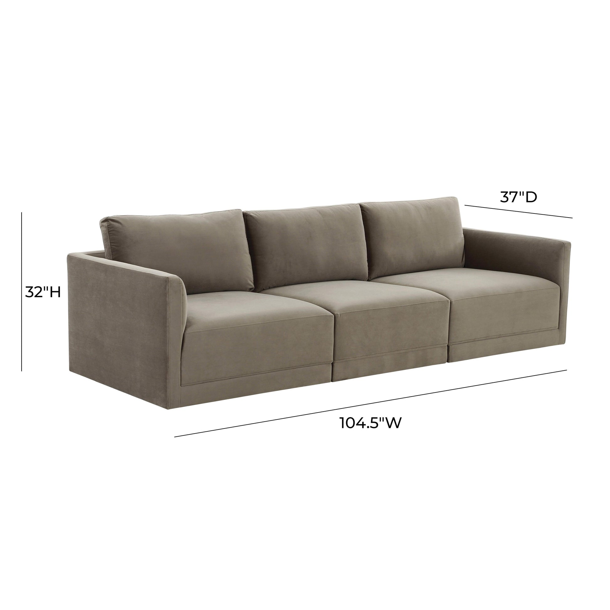 Willow 105 Velvet Modular Sofa Ren L03133