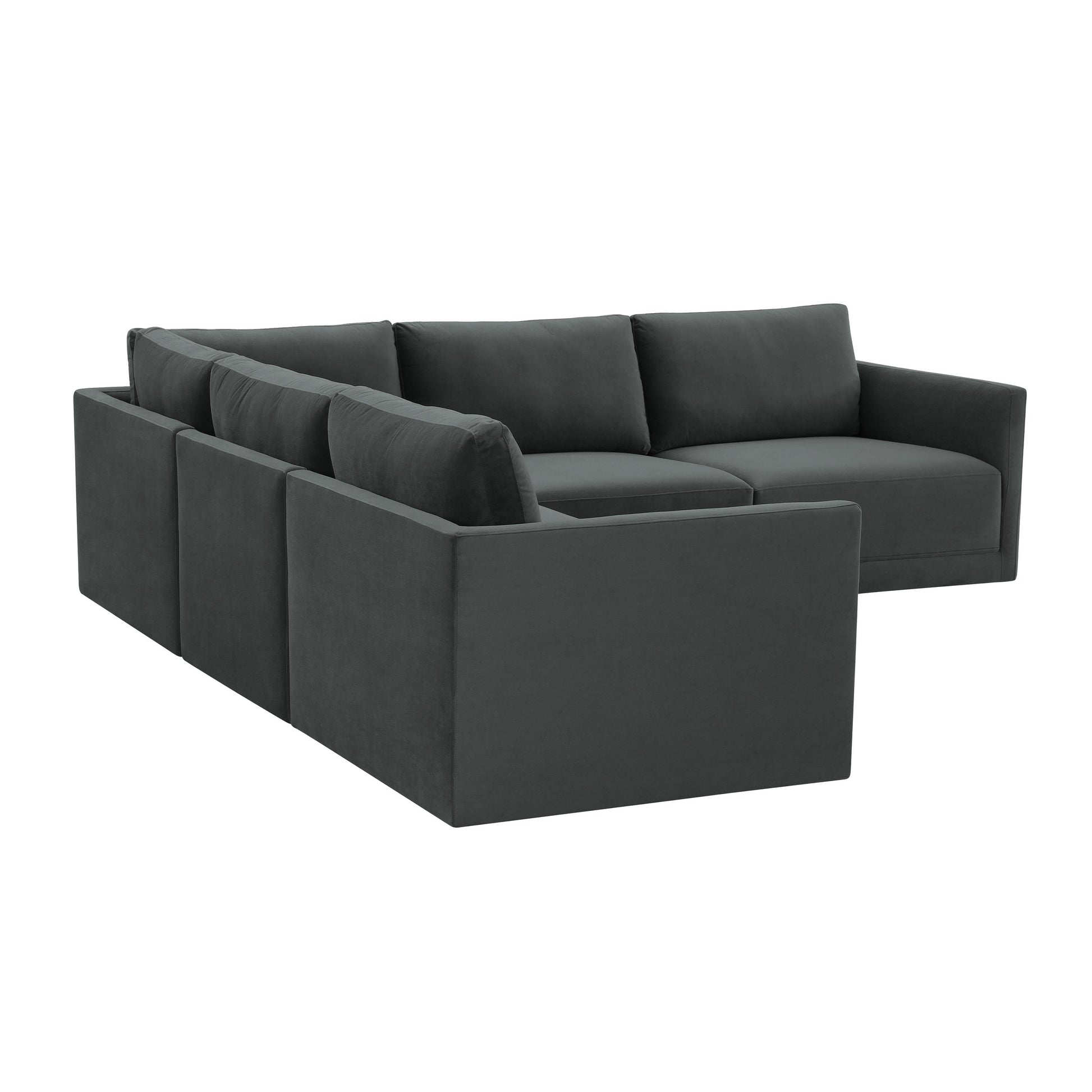 Willow 5 Piece Velvet Modular L Sectional Ren L03120 Sec3