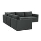 Willow 5 Piece Velvet Modular L Sectional Ren L03150 Sec3