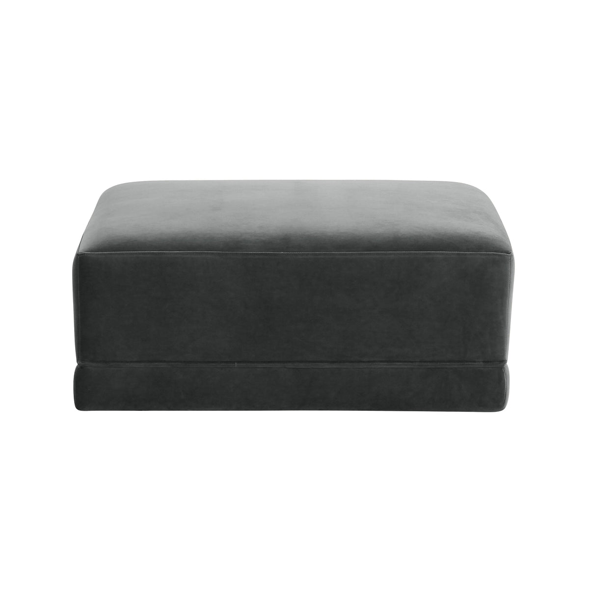 Willow Charcoal Performance Velvet Ottoman by TOV Furniture – photo 3 of 4