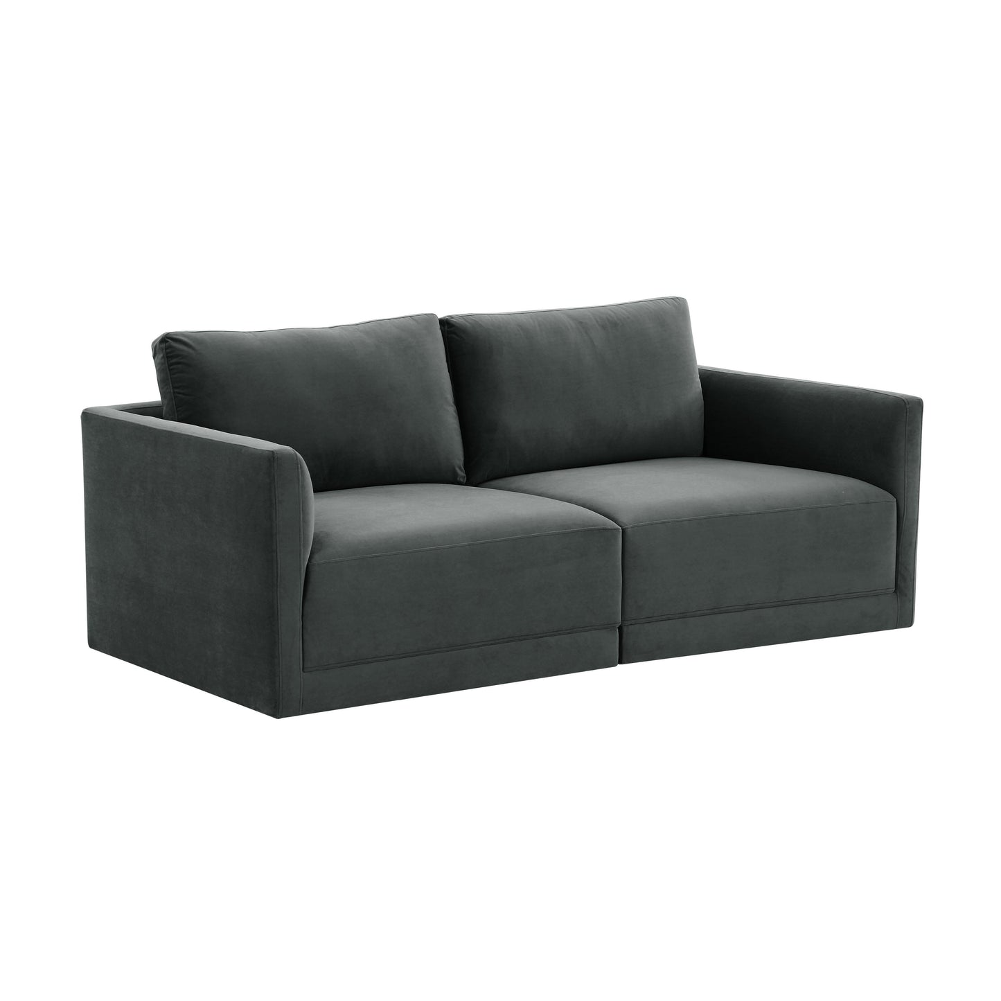 Willow 74 Velvet Modular Loveseat Ren L03122