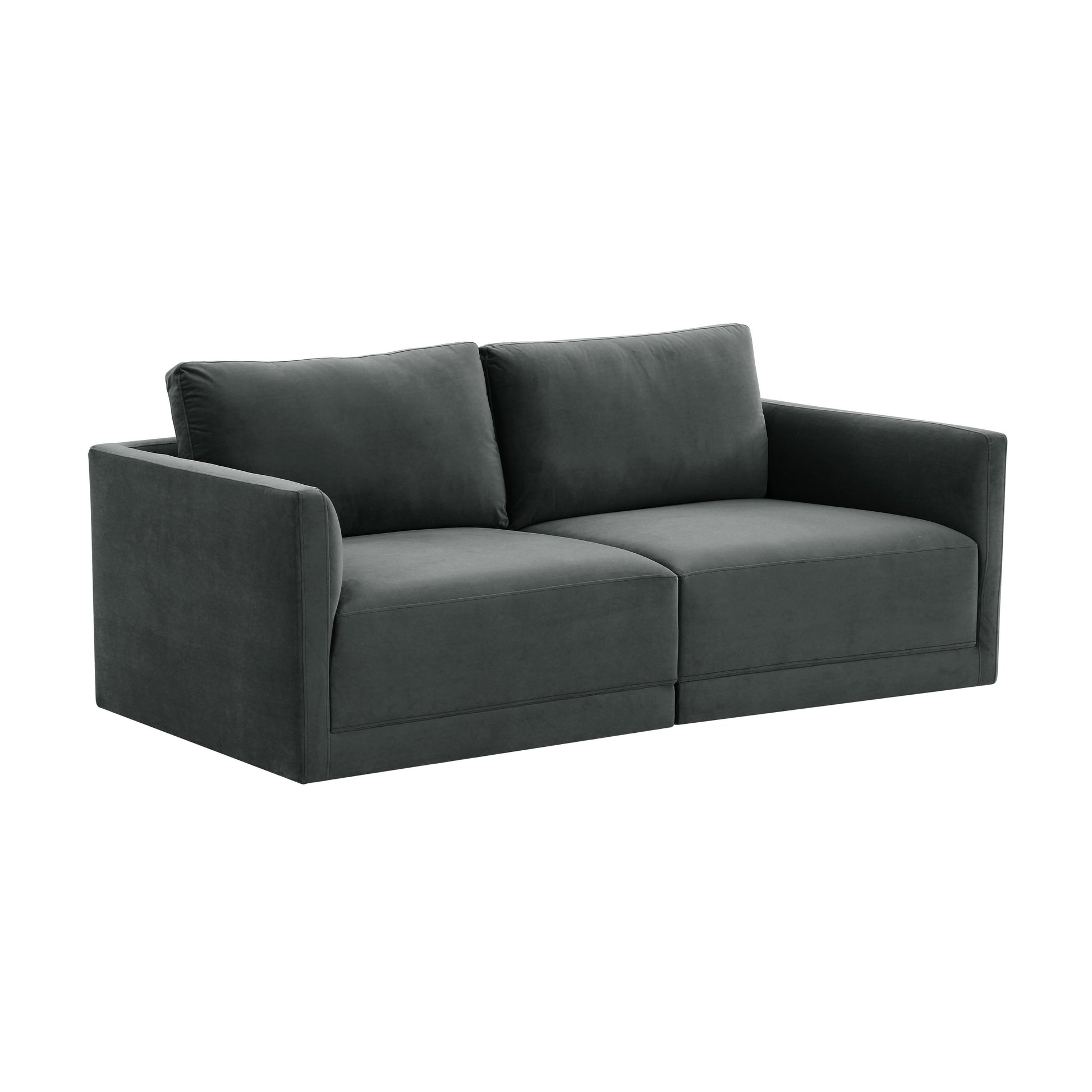 Willow 74 Velvet Modular Loveseat Ren L03122
