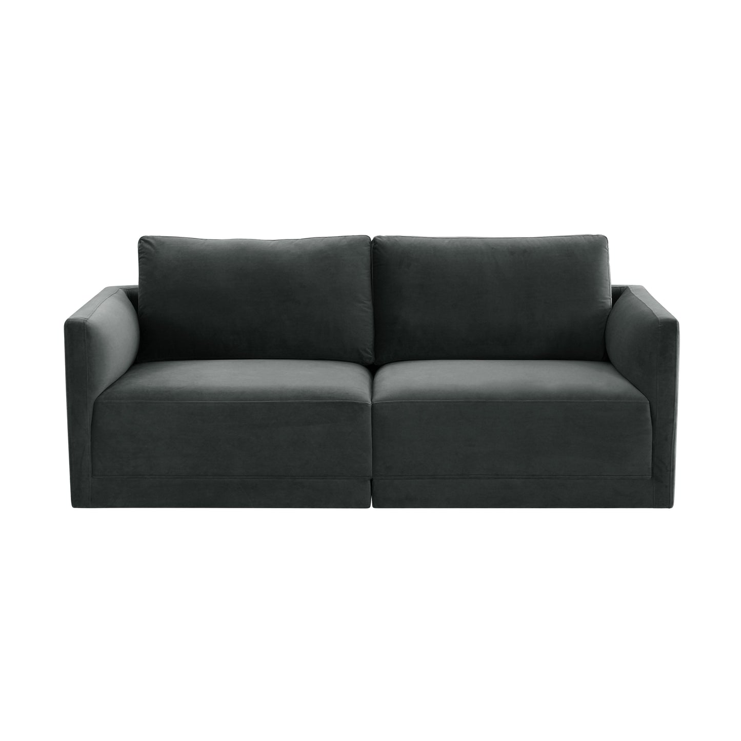 Willow 74 Velvet Modular Loveseat Ren L03122