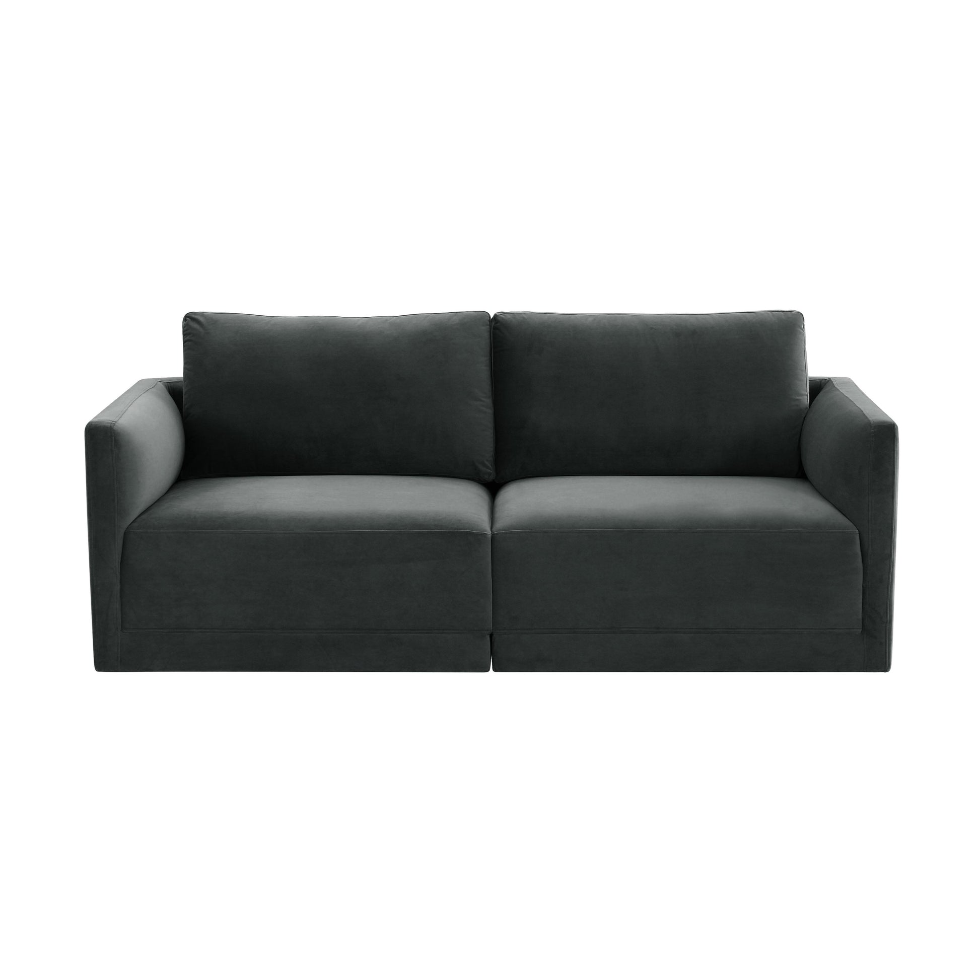 Willow 74 Velvet Modular Loveseat Ren L03122