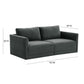 Willow 74 Velvet Modular Loveseat Ren L03112