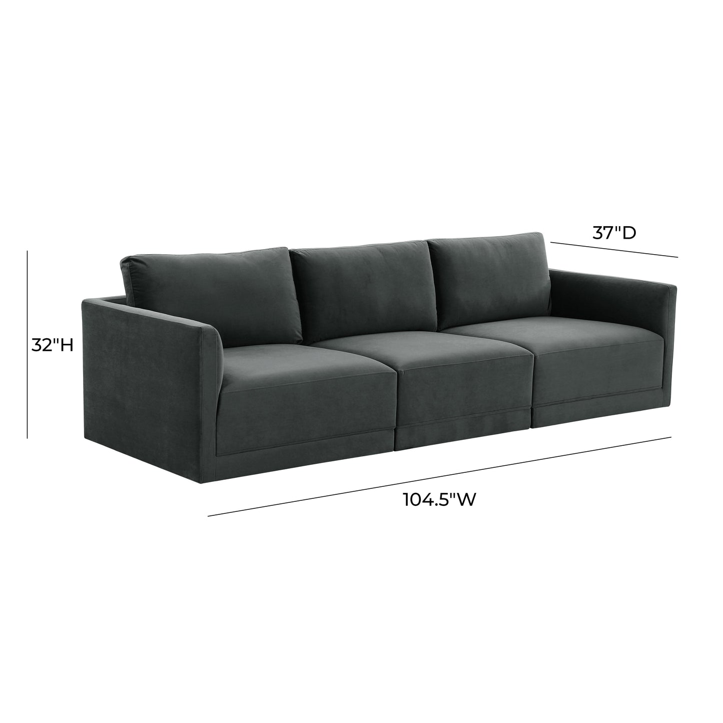 Willow 105 Velvet Modular Sofa Ren L03133