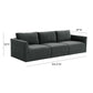 Willow 105 Velvet Modular Sofa Ren L03123