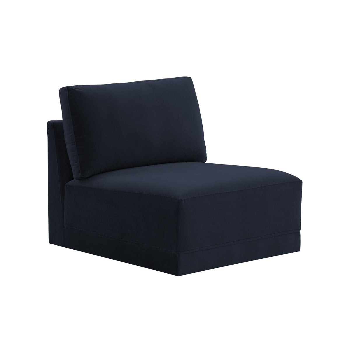 Willow Navy Performance Velvet Armless Chair by TOV Furniture – photo 1 of 5