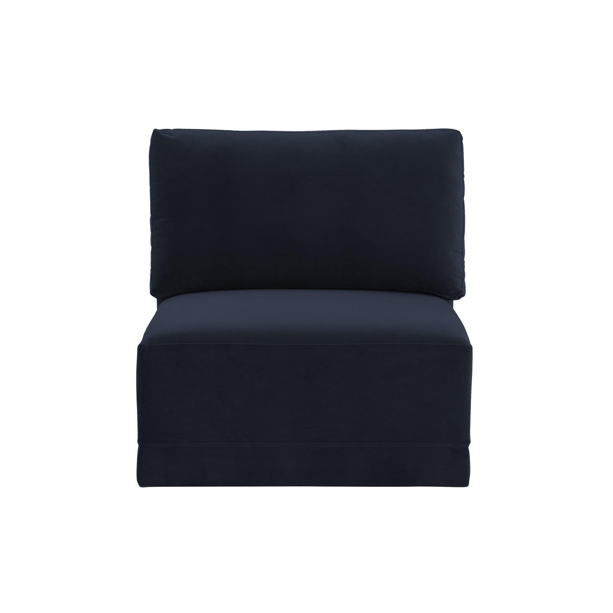 Willow Navy Performance Velvet Armless Chair by TOV Furniture – photo 3 of 5