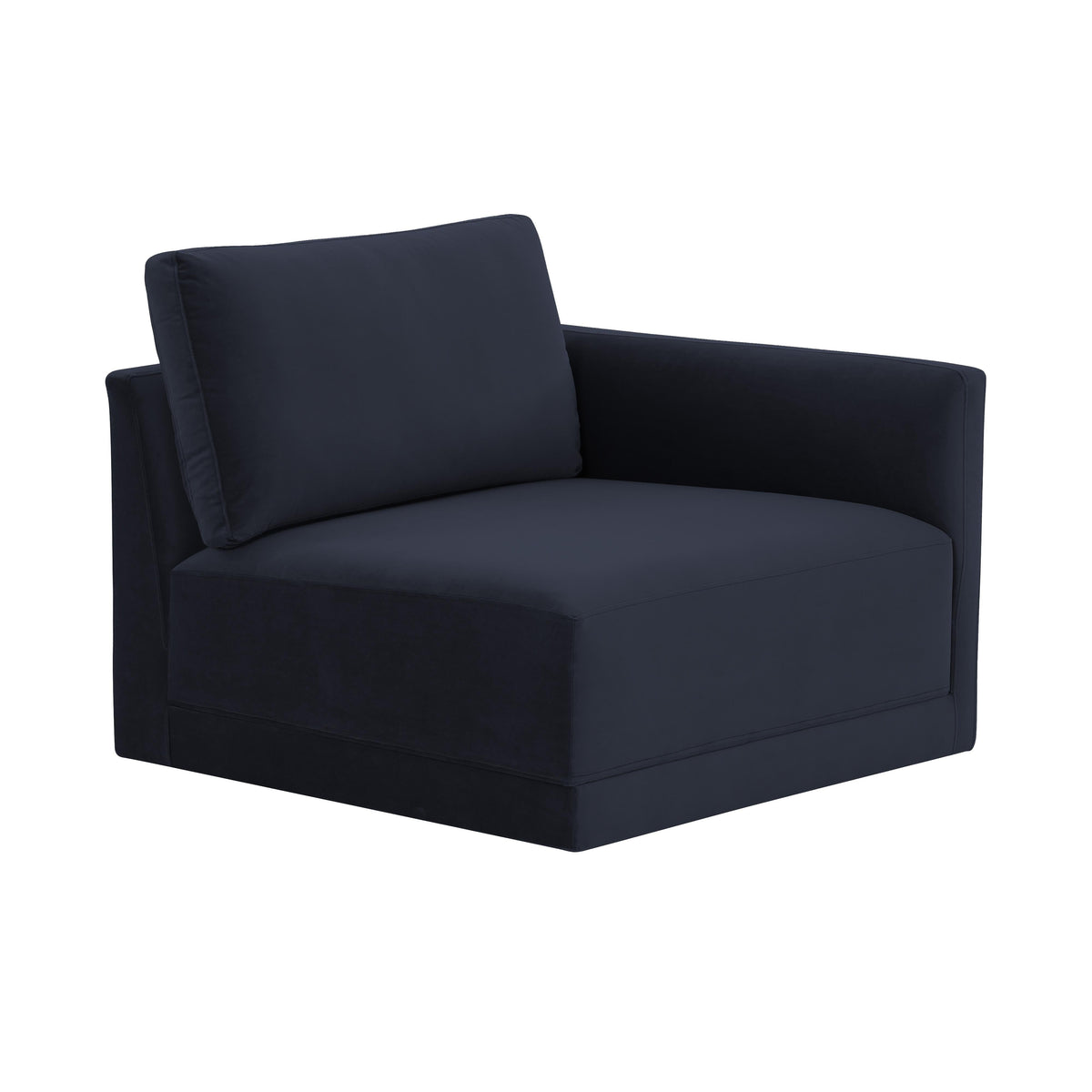 Willow Navy Performance Velvet Modular RAF Corner Chair by TOV Furniture – photo 1 of 6