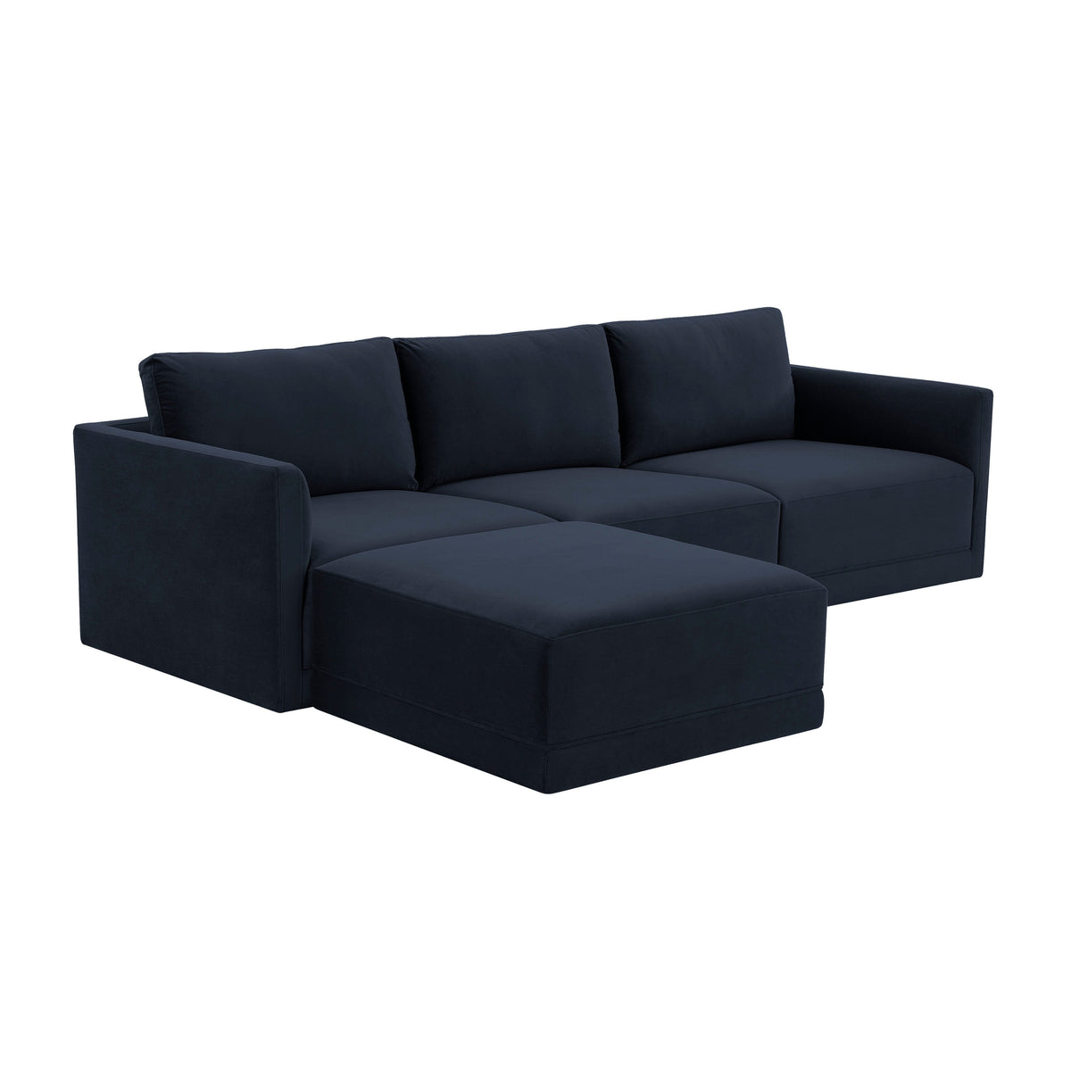 Willow Navy Performance Velvet Modular Sectional by TOV Furniture – photo 1 of 6