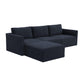 Willow 4 Piece Velvet Modular Sectional Ren L03140 Sec