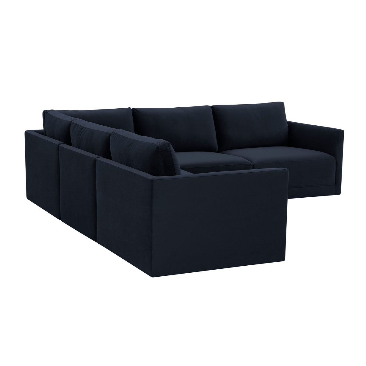 Willow Navy Performance Velvet Modular L Sectional by TOV Furniture – photo 3 of 6
